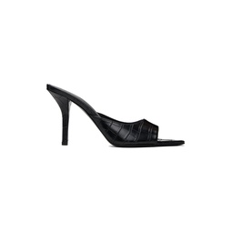 Black Perni 04 Croc Heeled Sandals 241671F122003