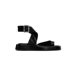 Black Roxanne Croc Sandals 241671F124003