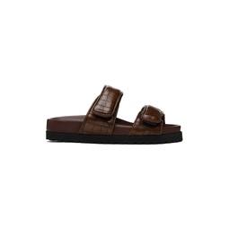 Brown Perni 11 Croc Sandals 241671F124002