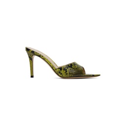 SSENSE Exclusive Green   Black Heeled Sandals 241090F125021