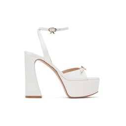 White Maddy Heeled Sandals 231090F125078