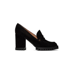 Black Leather Heels 231090F122000