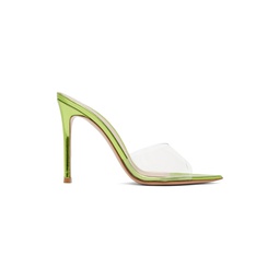 Green Elle Heeled Sandals 222090F125001
