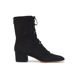Delia lace-up suede ankle boots