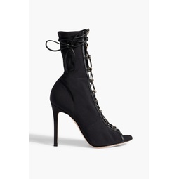 Stevie 105 leather-trimmed jersey ankle boots