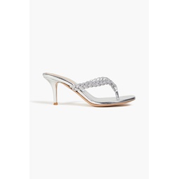 Tropea braided metallic suede sandals