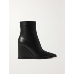GIANVITO ROSSI 85 leather wedge ankle boots