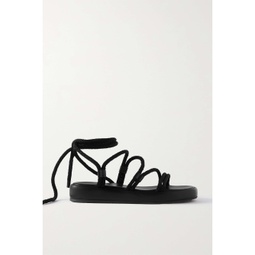 GIANVITO ROSSI Lace-up leather-trimmed rope sandals