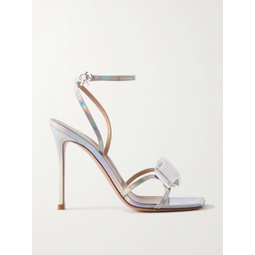 GIANVITO ROSSI 105 crystal-embellished metallic leather sandals