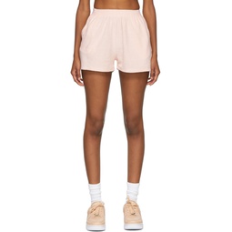 SSENSE Exclusive Pink Terry Port Shorts 212297F088002