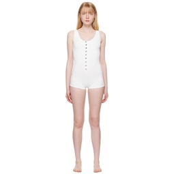 White Levante Swimsuit 241776F103001