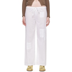 White Pocket Trousers 241776F087002