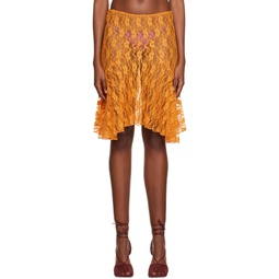 SSENSE Exclusive Orange Florence Midi Skirt 222776F092004