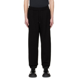 Black Quilted Trousers 231262M191006