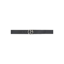 Black Logo Reversible Belt 241262M131000