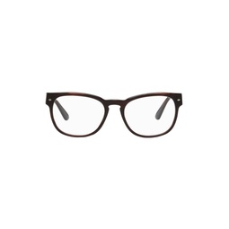 Brown Oval Glasses 222262M133006