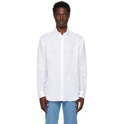 White Spread Collar Shirt 231262M192004