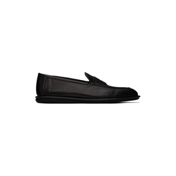 Black Vintage Nappa Leather Loafers 241262M231001