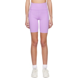 Purple High Rise Bike Shorts 231424F541007
