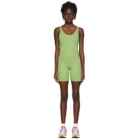 Green Recycled Polyester Unitard 221424F541019