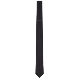 Black Micro Stripe   Logo Tie 241278M158010