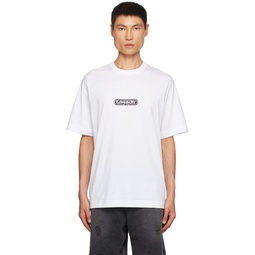 White Printed T Shirt 232278M213043