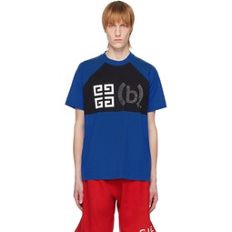 Blue Printed T Shirt 231278M213014