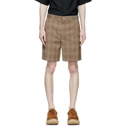 Brown Wool Shorts 221278M193009