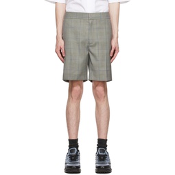 Gray Wool Shorts 221278M193013