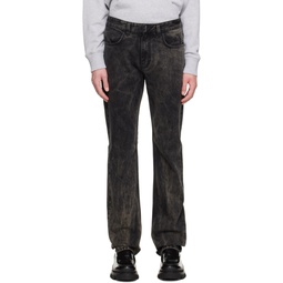Black Marbled Jeans 231278M191012
