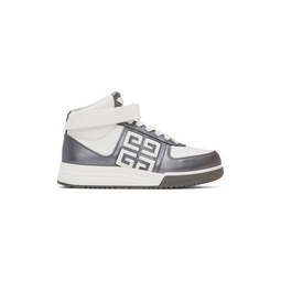 White   Silver G4 High Top Sneakers 241278M236001