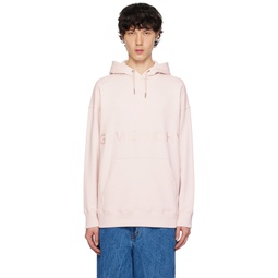 Pink Embroidered Hoodie 241278M202017