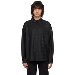 Black Jacquard Shirt 241278M192012