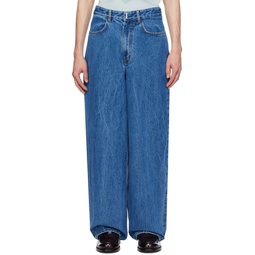 Blue Low Crotch Jeans 241278M186009
