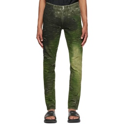 Green Distressed Jeans 221278M191021