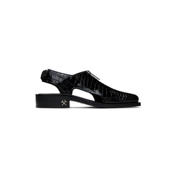 Black Hawi Slingback Cutout Sandals 241979M234001