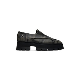 Black Chunky Chapal Loafers 241979M231002