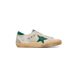 Off White   Green Super Star Sneakers 241264M237006