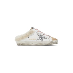 SSENSE Exclusive White   Beige Shearling Super Star Sabot Sneakers 222264F128000