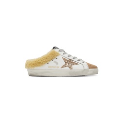 SSENSE Exclusive Brown   White Shearling Super Star Sabot Sneakers 222264F128001
