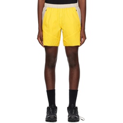 Yellow Active Shorts 231982M193001