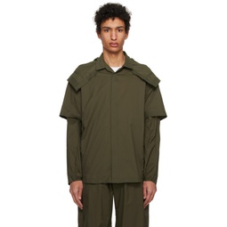 Green Wind Shirt Jacket 241982M192001