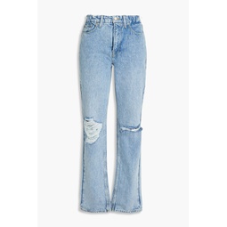 Good 90s Icon distressed high-rise straight-leg jeans
