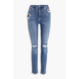 Good Legs distressed high-rise skinny jeans