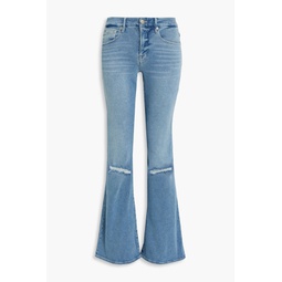 Good Legs distressed mid-rise flared jeans