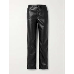 GOOD AMERICAN Good Icon faux stretch-leather straight-leg pants