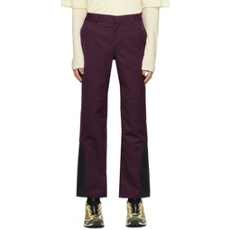 Burgundy Processing Trousers 222310M191004