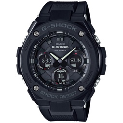 Mens Analog-Digital Black IP with Black Resin Strap G-Steel Watch 51x53mm GSTS100G-1B
