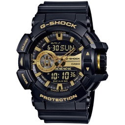 Mens Analog-Digital Chronograph Black Resin Strap Watch 55x52mm GA400GB-1A9