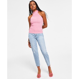 Womens FRAYED MOM JEANS